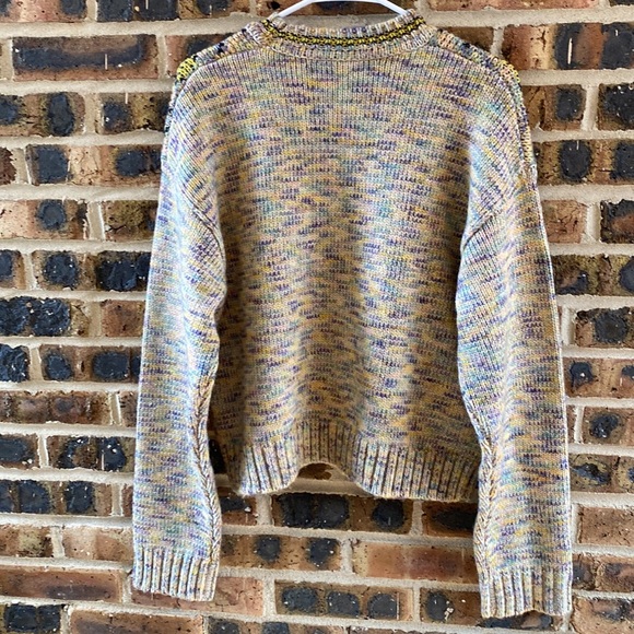 NWT Re/Done 50s crewneck cotton mohair mix sweater, multi-colored, Women’s Large - Picture 9 of 11
